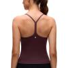 imageCRZ YOGA Butterluxe Racerback Tank Tops for Women  Scoop Neck Spaghetti Strap Padded Workout Camisole with Built in BraRipe Plum