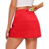 imageCRZ YOGA High Waisted A line Golf Skirts for Women  Mini Lined Tennis Casual Work Skorts with 3 PocketsDeep Red