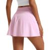 imageCRZ YOGA High Waisted Flowy Tennis Skirts for Women  Mini Lined Pickleball Casual A Line Skorts with PocketsPink Peony