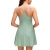 imageCRZ YOGA Lightweight Drapey Spagheii Straps Tennis Dress for Women  Mini Flowy Golf Outfits with Bras and Short LinerGreen Palm Court
