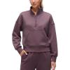 imageCRZ YOGA SoftAura Half Zip Sweatshirt for Women  Pullover Workout Casual Funnel Neck Sweat Shirts with PocketLight Ripe Plum