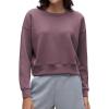 imageCRZ YOGA SoftAura Pullover Sweatshirt for Women  Crewneck Workout Casual Basic Fall Sweat ShirtsLight Ripe Plum