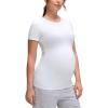 imageCRZ YOGA Softembrace Maternity Crewneck Short Sleeve Shirts  Soft Casual Pregnancy Tops Going Out Basic TShirts for WomenWhite