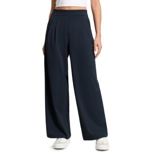 imageCRZ YOGA 4Way Stretch Wide Leg Work Pants for Women 29  Bussiness Casual Trousers with PocketsTrue Navy