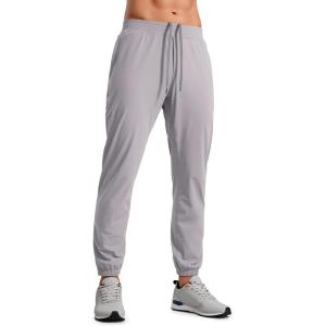 imageCRZ YOGA Athletic Joggers for Men 29  Lightweight Running Training Pants with Zip Pockets and Ankle ZippersDark Chrome