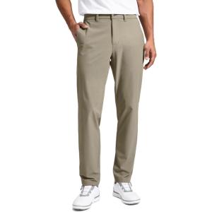 imageCRZ YOGA Breeze Comfy Golf Pants for Men  3032 Lightweight Quick Dry Casual Athletic Work Dress Trousers with PocketsKhali Barley