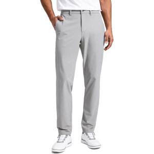 imageCRZ YOGA Breeze Comfy Golf Pants for Men  3032 Lightweight Quick Dry Casual Athletic Work Dress Trousers with PocketsLinen Grey