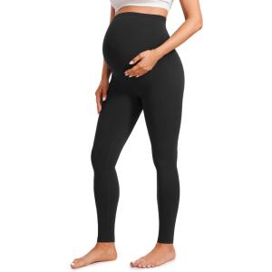 imageCRZ YOGA Butterluxe Extra Long Maternity Leggings 30  Yoga Lounge Pants for Tall Women Pregnancy Soft Over The BellyBlack
