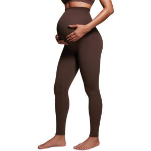 imageCRZ YOGA Butterluxe Extra Long Maternity Leggings 30  Yoga Lounge Pants for Tall Women Pregnancy Soft Over The BellyHot Fudge Brown