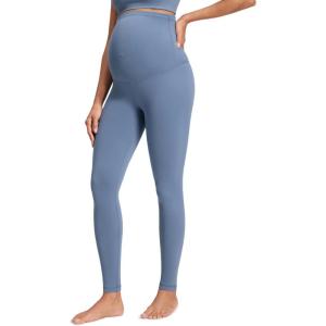 imageCRZ YOGA Butterluxe Extra Long Maternity Leggings 30  Yoga Lounge Pants for Tall Women Pregnancy Soft Over The BellyWashed Denim