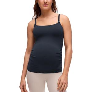 imageCRZ YOGA Butterluxe Maternity Clip Down Nursing Tank Tops  Adjustable Straps Womens Pregnancy Casual Cami Shirt Built in BraTrue Navy