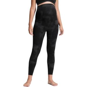 imageCRZ YOGA Butterluxe Maternity Leggings 25  Over The Belly Buttery Soft Workout Activewear Yoga Womens Pregnancy PantsBlack Tie Dye Flowers