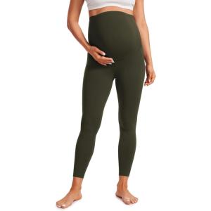 imageCRZ YOGA Butterluxe Maternity Leggings 25  Over The Belly Buttery Soft Workout Activewear Yoga Womens Pregnancy PantsOlive Green