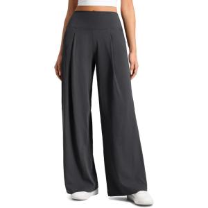 imageCRZ YOGA Butterluxe Palazzo Pants Pockets 30  Front Pleated High Waisted Yoga Lounge Casual Wide Leg Buttery SoftMysterious Grey