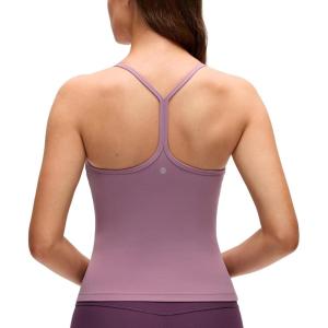 imageCRZ YOGA Butterluxe Racerback Tank Tops for Women  Scoop Neck Spaghetti Strap Padded Workout Camisole with Built in BraLight Lavender