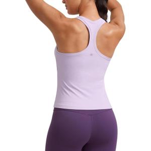 imageCRZ YOGA Butterluxe Racerback Tank Tops for Women  Yoga Workout Casual Gym Athletic Camisole Tight Sleeveless ShirtsLilac Air