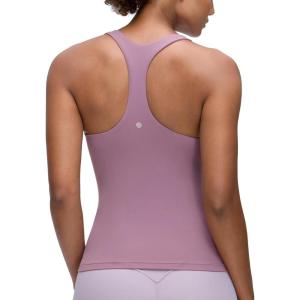 imageCRZ YOGA Butterluxe Workout Racerback Tank Tops for Women  Padded Athletic Spandex Yoga Shirts with Built in BraLight Lavender