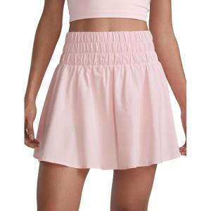 imageCRZ YOGA High ShirredWaisted Tennis Skirts for Women  Mini Lined Golf Casual Athletic Flowy Skorts with PocketsStrawberry Pink