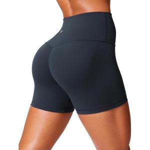 imageCRZ YOGA Secretsculpt Butterlift Biker Shorts 4  No Front Seam High Waisted Womens Workout Gym Booty Scrunch ButtTrue Navy