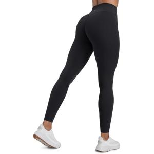 imageCRZ YOGA Secretsculpt Butterlift Workout Leggings 28  No Front Seam High Waisted Womens Yoga Pants Booty Scrunch ButtBlack