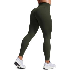 imageCRZ YOGA Secretsculpt Butterlift Workout Leggings 28  No Front Seam High Waisted Womens Yoga Pants Booty Scrunch ButtOlive Green