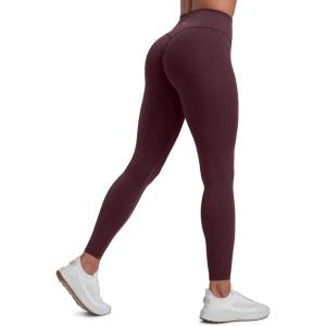 imageCRZ YOGA Secretsculpt Butterlift Workout Leggings 28  No Front Seam High Waisted Womens Yoga Pants Booty Scrunch ButtRipe Plum