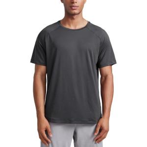 imageCRZ YOGA Texture Workout Shirts for Men  Lightweight Crewneck Running Athletic TShirts Short Sleeve Gym TopsMysterious Grey