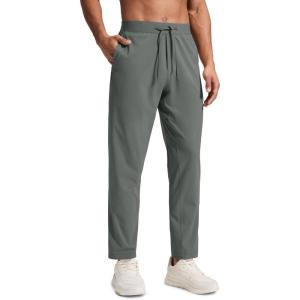 imageCRZ YOGA Workout Daily Pants for Men 30  Quick Dry SweatWicking Athletic Casual Lounge Joggers Trouser with PocketsGrey Sage
