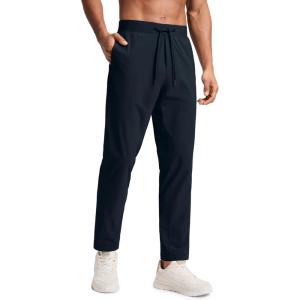 imageCRZ YOGA Workout Daily Pants for Men 30  Quick Dry SweatWicking Athletic Casual Lounge Joggers Trouser with PocketsTrue Navy