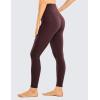imageCRZ YOGA Brushed Naked Feeling Workout Leggings 25  High Waisted Gym Compression Tummy Control Womens Yoga PantsDark Russet
