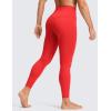 imageCRZ YOGA Brushed Naked Feeling Workout Leggings 25  High Waisted Gym Compression Tummy Control Womens Yoga PantsDeep Red
