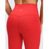 imageCRZ YOGA Brushed Naked Feeling Workout Leggings 25  High Waisted Gym Compression Tummy Control Womens Yoga PantsDeep Red