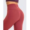 imageCRZ YOGA Brushed Naked Feeling Workout Leggings 25  High Waisted Gym Compression Tummy Control Womens Yoga PantsDeep Wine