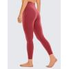 imageCRZ YOGA Brushed Naked Feeling Workout Leggings 25  High Waisted Gym Compression Tummy Control Womens Yoga PantsDeep Wine