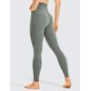 imageCRZ YOGA Brushed Naked Feeling Workout Leggings 25  High Waisted Gym Compression Tummy Control Womens Yoga PantsGrey Sage