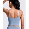 imageCRZ YOGA Butterlift Scoop Neck Crop Tank Tops for Women  Padded Adjustable U Back Camisole Workout Longline Sports BrasWashed Denim