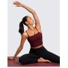 imageCRZ YOGA Butterluxe Cami Crop Tank Tops for Women  Square Neck Adjustable Padded Longline Sports Bras Workout CamisoleRed Merlot