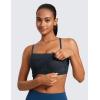 imageCRZ YOGA Butterluxe Cami Crop Tank Tops for Women  Square Neck Adjustable Padded Longline Sports Bras Workout CamisoleTrue Navy