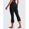 imageCRZ YOGA Butterluxe Capris Flare Leggings 23  Bootcut High Waisted Womens Yoga Pants Cropped CasualBlack