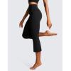 imageCRZ YOGA Butterluxe Capris Flare Leggings 23  Bootcut High Waisted Womens Yoga Pants Cropped CasualBlack
