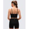 imageCRZ YOGA Butterluxe Cross Neck Crop Tank Tops for Women  Spaghetti Straps Square Back Padded Yoga Sports BrasBlack