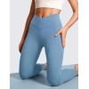 imageCRZ YOGA Butterluxe Crossover Waist Leggings 25  V Crossover High Waisted Gym Workout Yoga WomensUniverse Blue