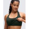 imageCRZ YOGA Butterluxe Halter Crop Tank Tops for Women  Open Back Padded Longline Sports Bras Workout GymLegend Green