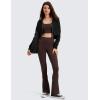 imageCRZ YOGA Butterluxe Mini Flared Leggings 3031533  High Waist Bootcut Casual Lounge Women Yoga Pants with PocketHot Fudge Brown