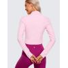 imageCRZ YOGA Butterluxe Mock Neck Long Sleeve Shirts for Women  Workout Casual Tops Turtleneck Crop Slim Fall Base LayerPink Peony