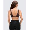 imageCRZ YOGA Butterluxe Soft Double Lined Deep V Neck Sports Bras for Women  Open Back Yoga Crop Top Casual Non PaddedHot Fudge Brown