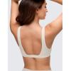 imageCRZ YOGA Butterluxe Soft Double Lined Deep V Neck Sports Bras for Women  Open Back Yoga Crop Top Casual Non PaddedMilky White