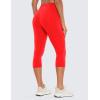 imageCRZ YOGA Butterluxe Workout Capri Leggings Pockets 19  High Waisted Gym Womens Yoga Crop Pants Buttery SoftDark Red