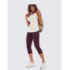 imageCRZ YOGA Butterluxe Workout Capri Leggings Pockets 19  High Waisted Gym Womens Yoga Crop Pants Buttery SoftDeep Purple