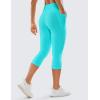imageCRZ YOGA Butterluxe Workout Capri Leggings Pockets 19  High Waisted Gym Womens Yoga Crop Pants Buttery SoftNeon Spectral Blue